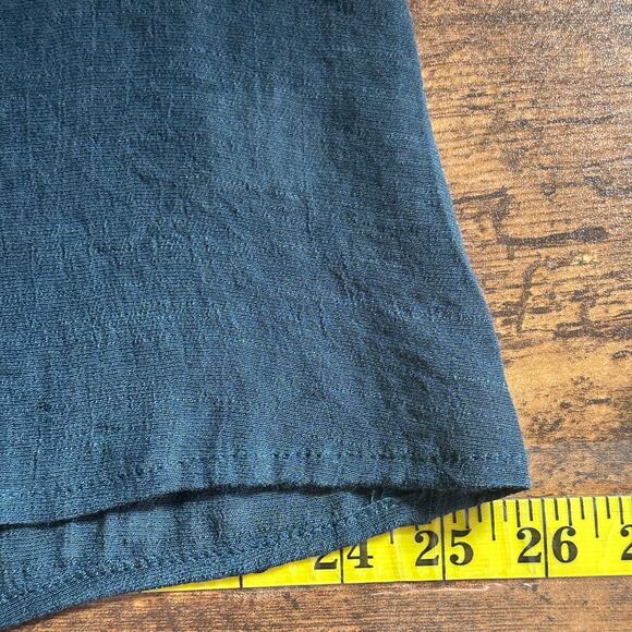 NEW Semi Sheer Navy Blouse Small Boho Fairy Grunge Top Festival Lightweight - Picture 6 of 8